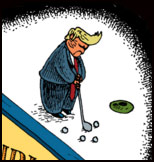 trump golf comic