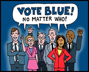 vote blue comic