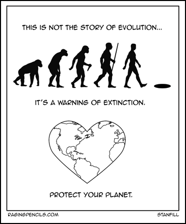 The comic about how man holds its own extinction in its hands.