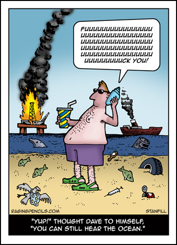 The progressive editorial cartoon about water pollution.