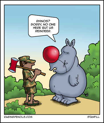 The progressive cartoon about rhino poaching.