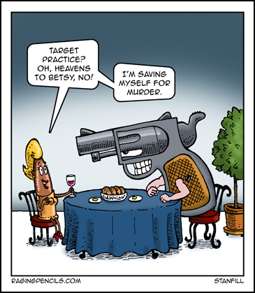 The progressive web comic about guns killing people.