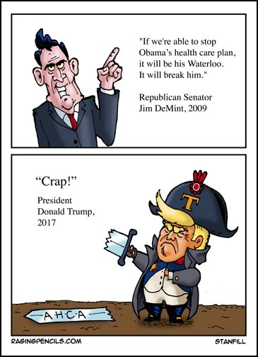 The progressive web comic about Trump's health care waterloo.