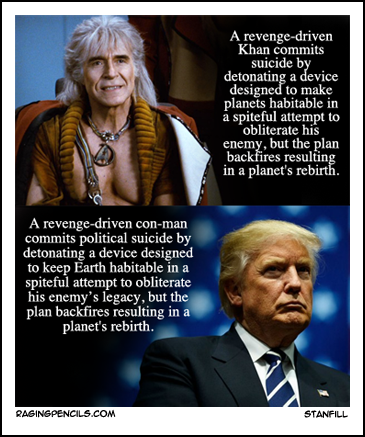 The progressive web comic comparing Trump to Star Trek's Khan.