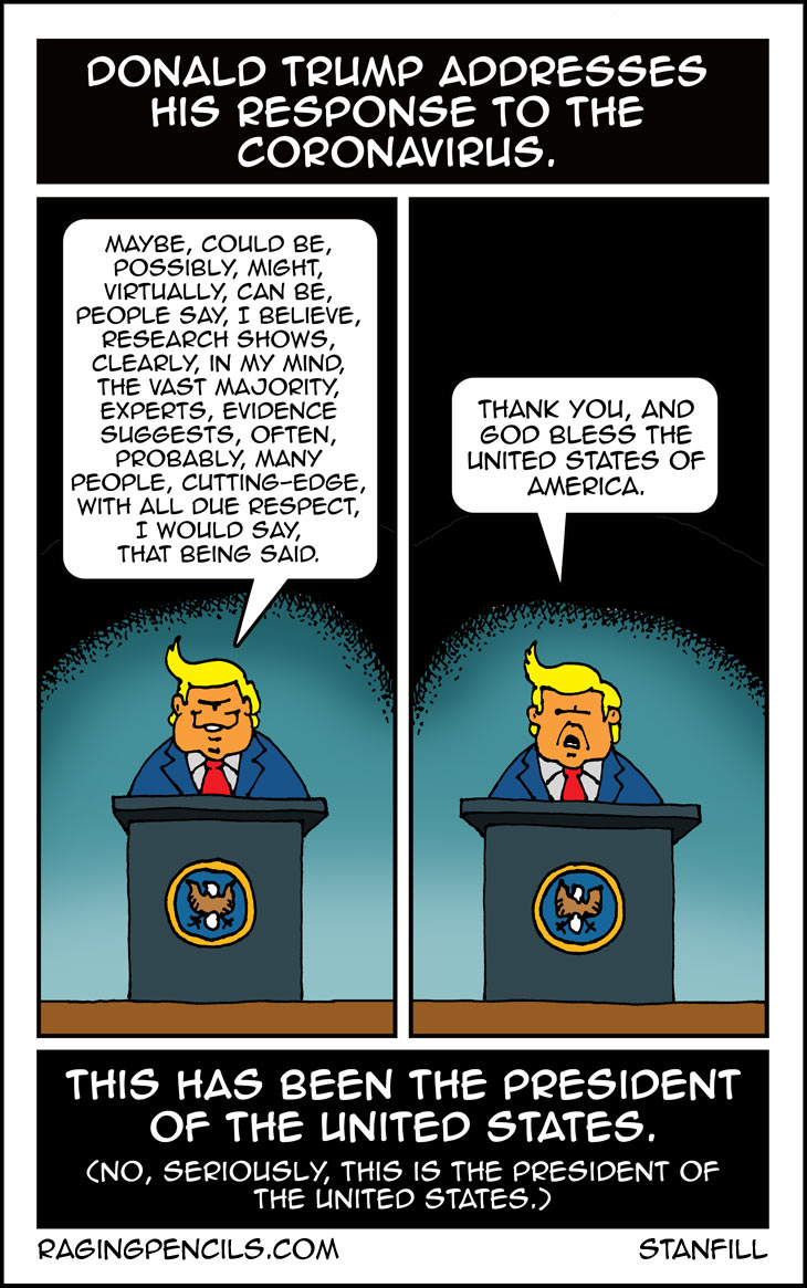 The progressive web comic about how Trump always uses weasel words