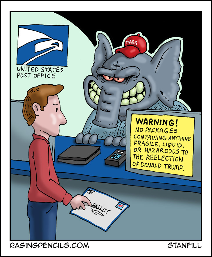 The progressive web comic about Trump sabotaging the U.S. Postal Service.