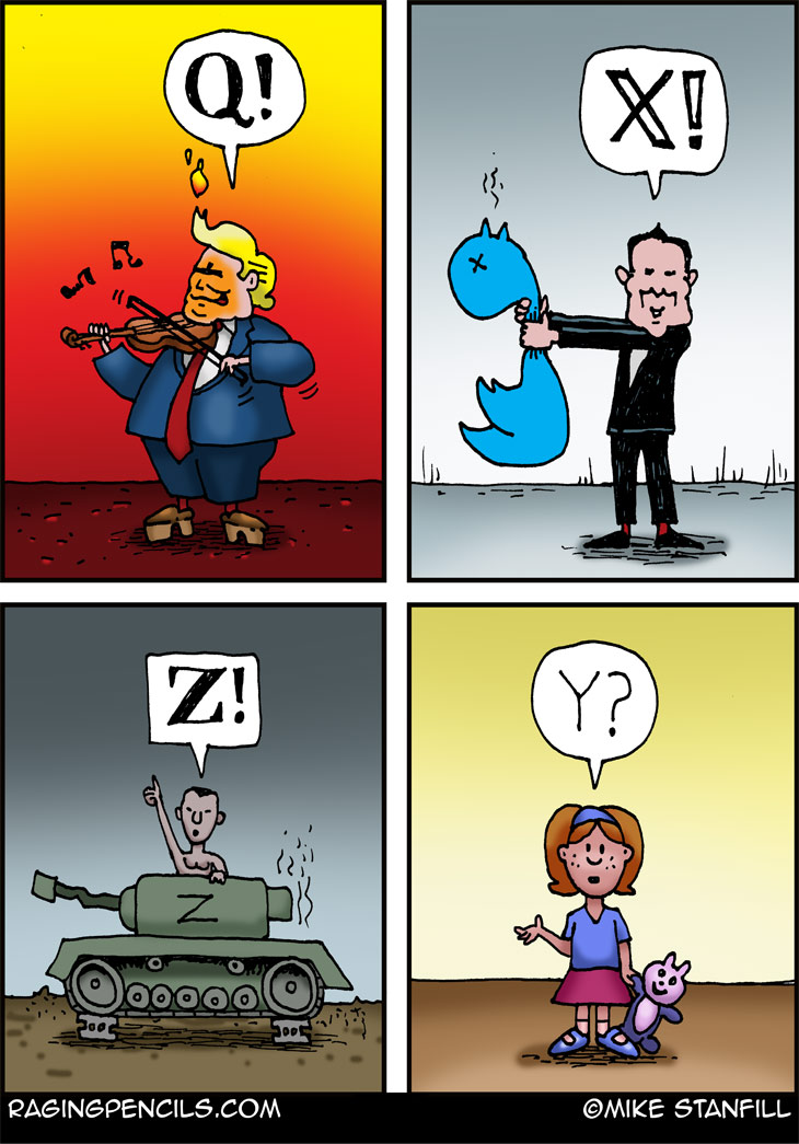 The progressive editorial cartoon about messaging fascism.