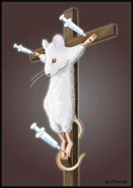 crucified mouse