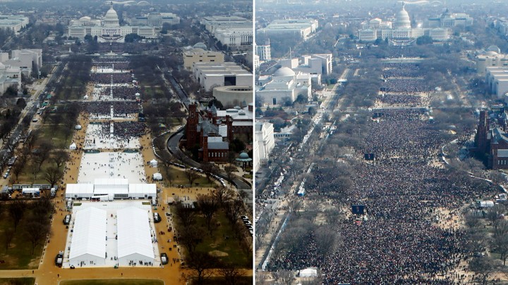 trump vs. obama inaugutation crowds