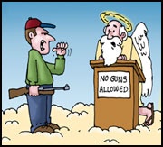 guns in heaven cartoon