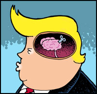 trump brains comic
