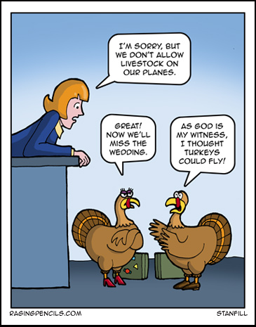The progressive editorial cartoon about Thanksgiving.