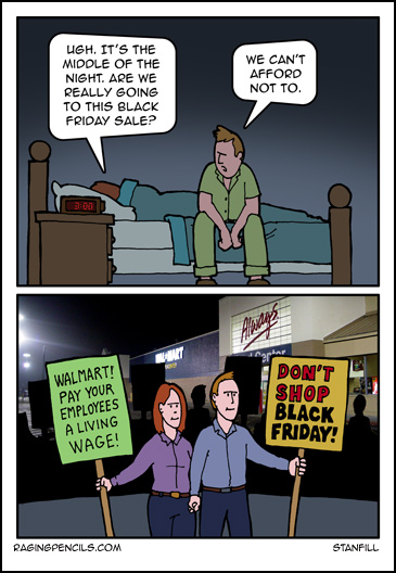 The comic about Black Friday and Walmart