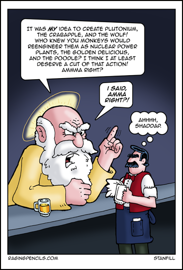 The cartoon about God's copyright.