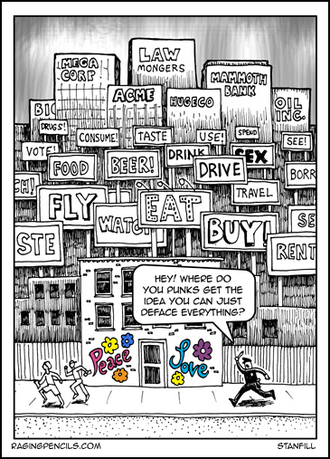 The cartoon about corporate tagging