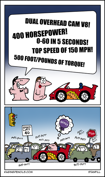 The progressive cartoon about useless cars.