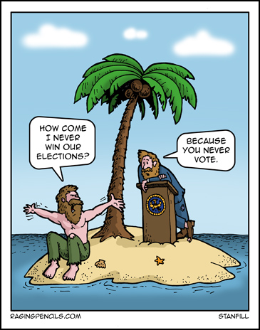 The progressive cartoon about the necessity of voting.