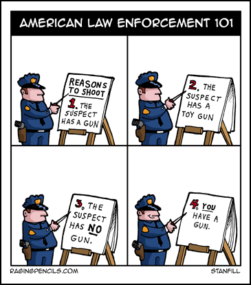 The progressive cartoon about murderous police.
