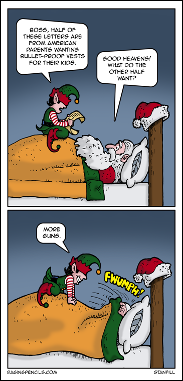 The progressive web comic about guns for christmas.