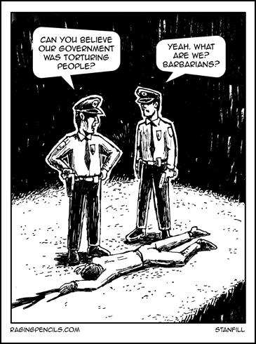 The progressive cartoon about government sanctioned cruelty.