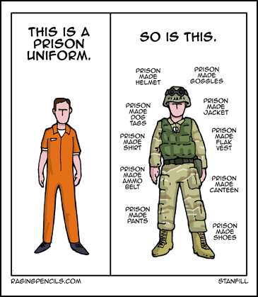 The comic about the U.S. military slave labor racket.