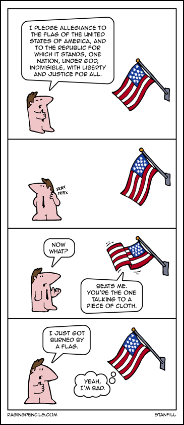 The progressive comic about flag burning