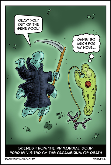 The progressive comic about the paramecium of death.