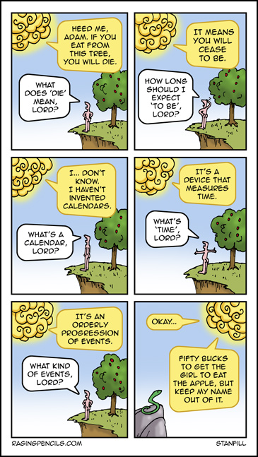 The progressive comic about Adam's curiosity.