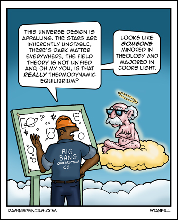 The progressive comic about god and the big bang.