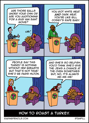 The progressive comic about how to roast a turkey.