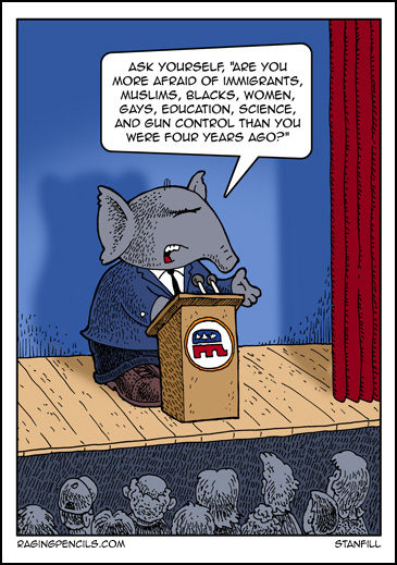 “The progressive comic about conservative fear-mongering.