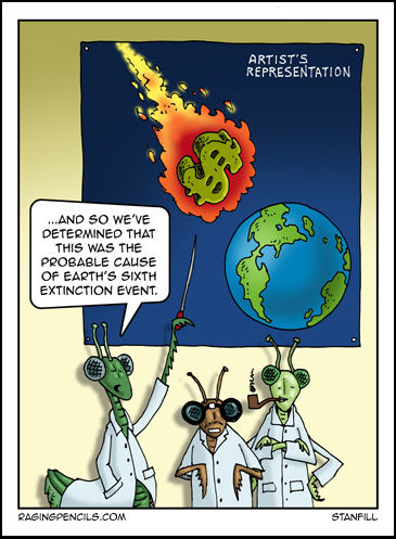 The progressive comic about the sixth extinction event.