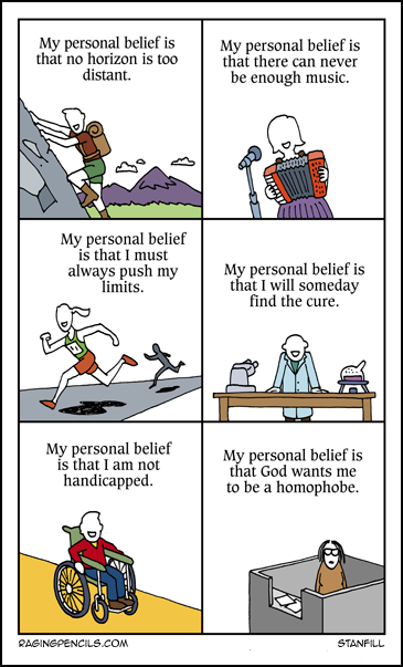 The progressive comic about Kim Davis and the illogic of personal beliefs.