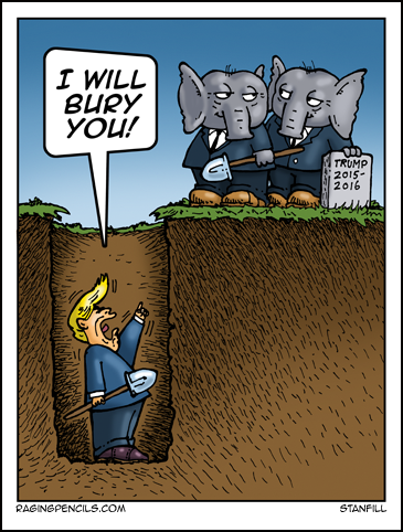 The progressive web comic about Trump threatening the Republican party.