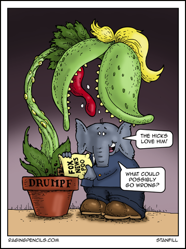 The progressive web comic about Donald Trump and the little shop of horrors.