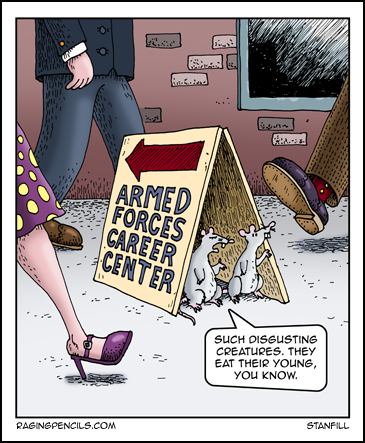 The progressive web comic about the U.S. military recruitment policy.