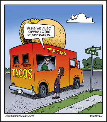 The progressive web comic about Trump's taco trucks.