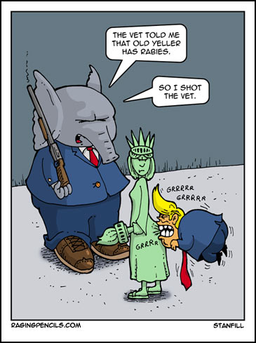 The progressive web comic about a rabid Donald Trump.