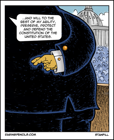The progressive web comic about Trump lying about the Constitution.
