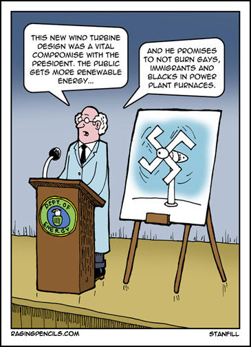 The progressive web comic about white supremacy and wind turbines.