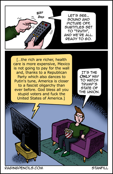 The progressive web comic about Trump's state of the union.
