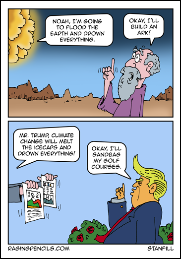 Comic about Trump and climate chage.