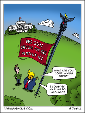 Progressive comic about Trump's opposition to gun control