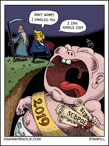Progressive comic about Trump being eaten alive by the 2019 baby