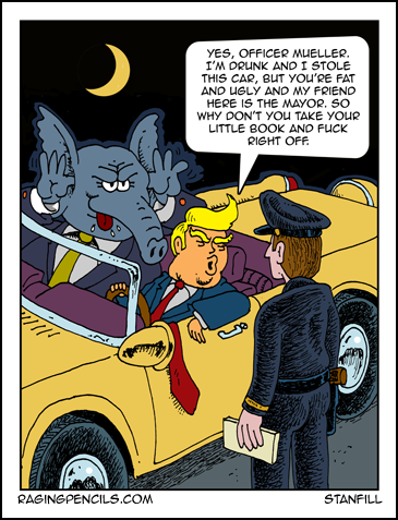 Progressive comic about the Mueller investigation of Donald Trump