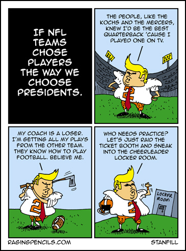 The progressive web comic about if the NFL chose players the way we chose presidents.