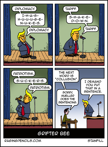 The progressive web comic about trump purposely being stupid.