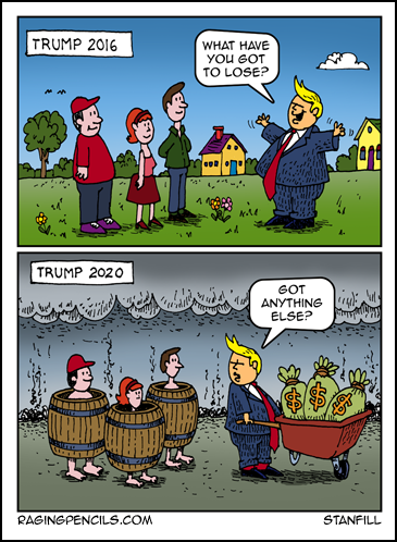 The progressive web comic about Trump stealing everything.