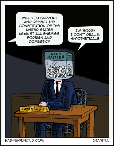 Comic about judge Kavanaugh.