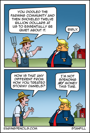 Progressive comic about Trump's disastrous farm subsidies.